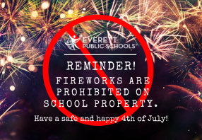  Fireworks prohibited on school property